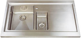 Astracast Sink Bistro 1.5 bowl sit on work centre with right hand drainer & extras.