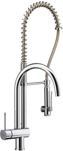 Abode Alto Professional Kitchen Faucet With Rinser (Chrome).