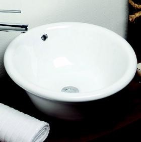 Lecico Bowls Large Free-Standing Basin with no faucet holes. 420x420x173mm.