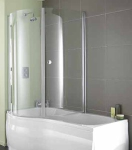 Aquarius Versilla Complete Shower Bath (Left Handed).  1700x900mm.