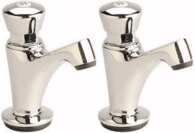 Deva Commercial Self Closing Pillar Basin Faucet (pair).