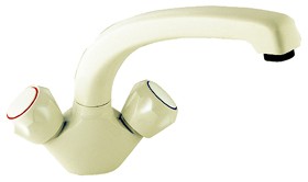 Deva Profile Dual Flow Kitchen Faucet With Swivel Spout (Beige)