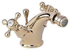 Deva Empire Mono Bidet Mixer Faucet With Pop Up Waste (Gold).
