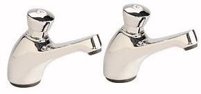 Deva Commercial Preset Non-Concussive Basin Faucets (pair).
