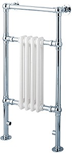 Hydra Albert traditional restroom radiator and towel rail (chrome). 404x945mm.