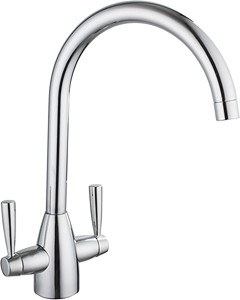 Hydra Mia Kitchen Faucet With Twin Lever Controls (Chrome).