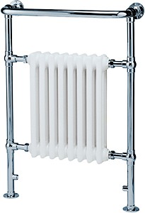 Hydra Victoria traditional restroom radiator and towel rail (chrome). 584x945mm.