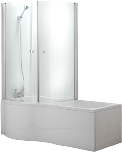 Hydra Complete Shower Bath With Screen & Door (Left Hand). 1500x750mm.