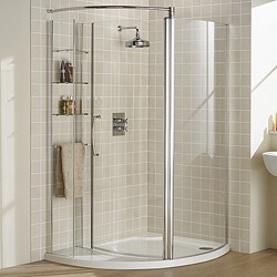 Lakes Classic Left Hand 1255x965 Compartment Shower Enclosure & Tray.