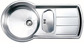 Rangemaster Keyhole 1.25 Bowl Stainless Steel Kitchen Sink. Reversible.