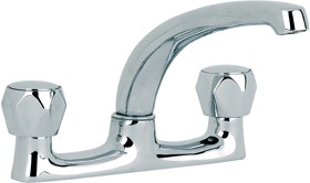 Mayfair Kitchen Alpha Deck Sink Mixer Faucet With Swivel Spout (Chrome).