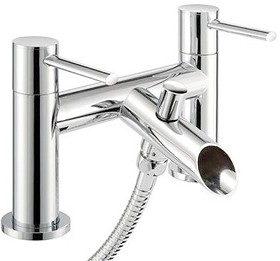 Mayfair Liu Bath Shower Mixer Faucet With Shower Kit (Chrome).