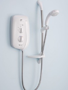 Mira Electric Showers Mira Sport Thermostatic 9.8kW in white & chrome.