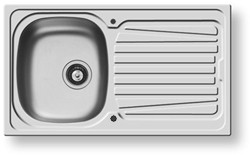 Pyramis Sparta Kitchen Sink & Waste. 860x500mm (Reversible, 1 Faucet Hole).
