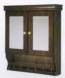 Waterford Wood Traditional bathroom cabinet in mahogany finish.