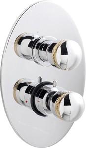 Ultra Contour Twin concealed shower valve with diverter (chrome/gold)