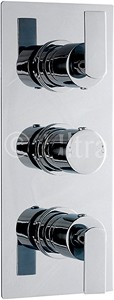 Ultra Charm Triple Concealed Thermostatic Shower Valve (Chrome).