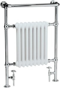 HR Traditional Marquis heated towel rail (chrome). 640x945mm. 3520 BTU