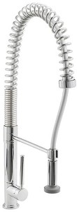 Hudson Reed Kitchen Single lever pre-rinse mixer faucet. 737mm high.
