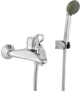 Ultra Iris Single lever wall mounted bath shower mixer.