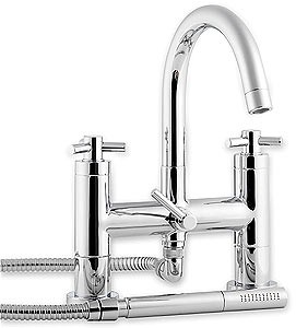 Ultra Aspect Bath shower mixer small swivel spout and shower kit.