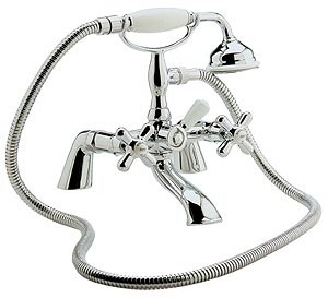 Ultra Nostalgic Bath Shower Mixer with Large Handset (Chrome)