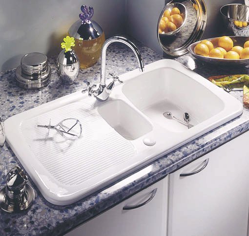 Additional image for Aquitaine 1.5 bowl ceramic kitchen sink.