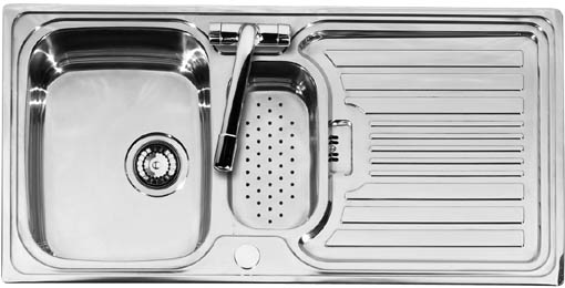Additional image for Montreux 1.5 bowl brushed stainless steel kitchen sink & Extras.