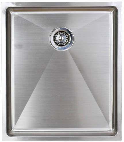 Additional image for Onyx flush inset kitchen drainer in brushed steel finish.