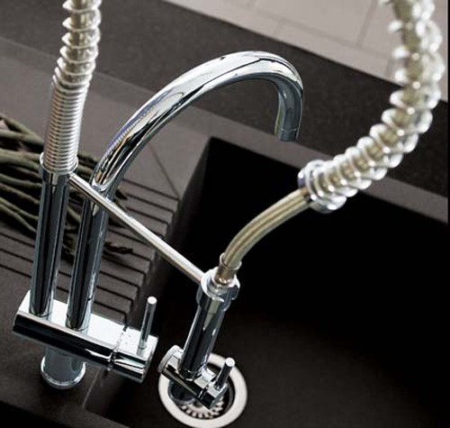 Additional image for Alto Professional Kitchen Faucet With Rinser (Chrome).