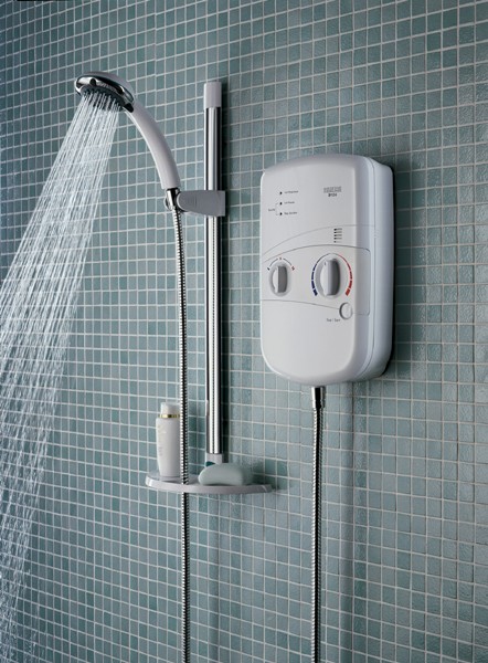 Additional image for 10.4Kw Electric Shower With Riser Rail Kit In White.