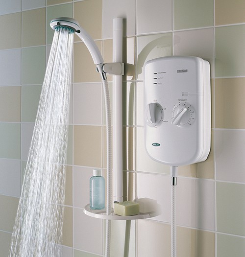 Additional image for 8.5Kw Evo Electric Shower With Riser Rail Kit In White.