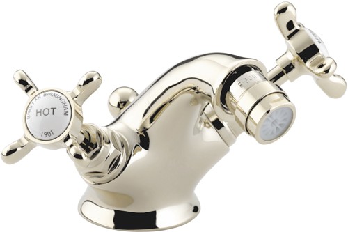 Additional image for Bidet Mixer Faucet & Pop Up Waste, Gold Plated.