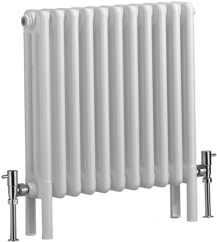 Additional image for Nero 3 Column Bathroom Radiator (White). 535x600mm.
