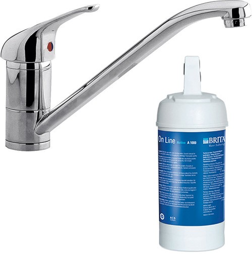 Additional image for Kitchen Faucet With Brita On Line Active Filter Kit (Chrome).