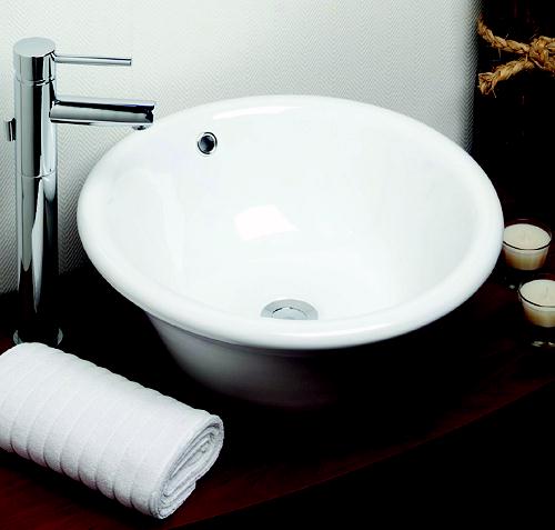 Additional image for Large Free-Standing Basin with no faucet holes. 420x420x173mm.