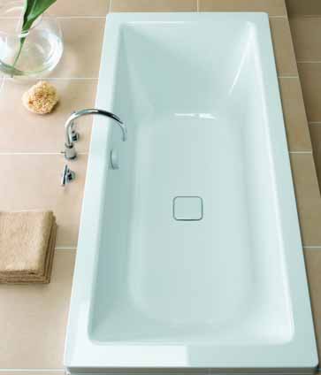 Additional image for Cono Duo Designer Steel Bath. No Faucet Hole. 1700x750mm.