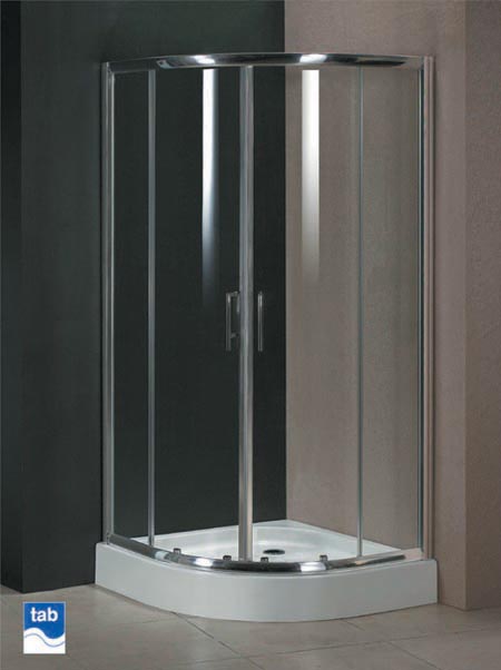 Additional image for Milano 800x800 quadrant shower enclosure with double sliding doors.