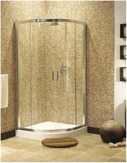 Additional image for Ultra 800 curved quadrant shower enclosure with sliding doors.