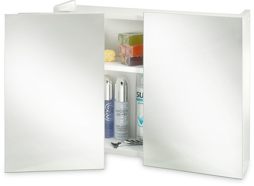 Additional image for Mirror Bathroom Cabinet. 2 Swivel Doors. 600x470x160mm.