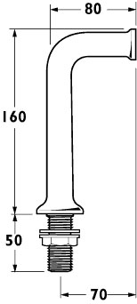 Additional image for Pillars for use with Deva bib faucets (pair).