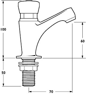 Additional image for Self Closing Pillar Basin Faucet (pair).