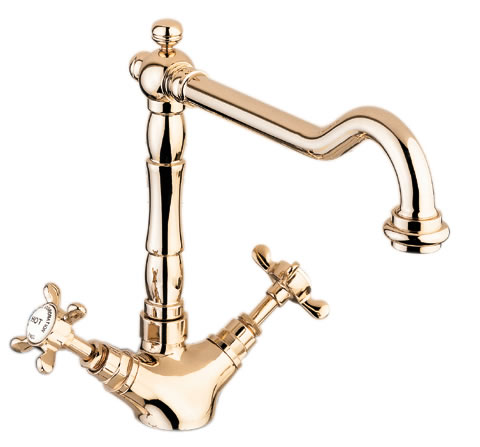 Additional image for Coronation Mono Sink Mixer with Swivel Spout (Gold)