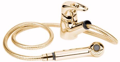 Additional image for Excel Single Lever Sink Mixer with Pull Out Rinser (Gold)