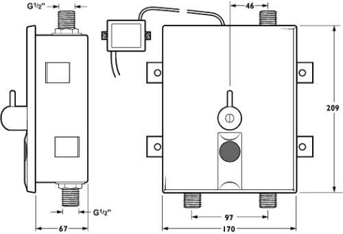 Additional image for Sensor Controlled Shower Valve (Mains Powered).