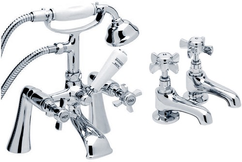 Additional image for Basin & Bath Shower Mixer Faucet Set (Free Shower Kit).