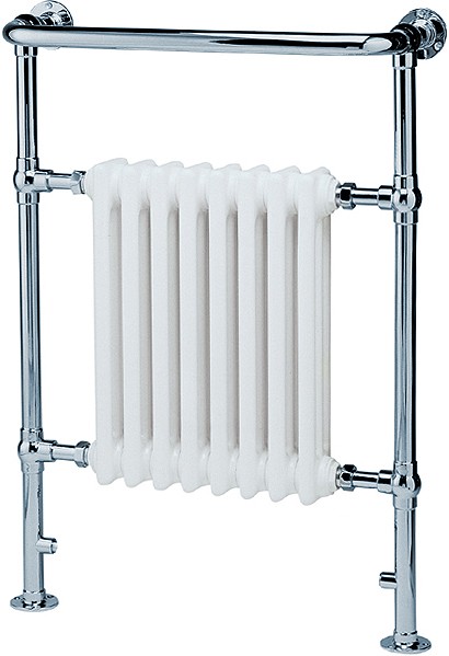 Additional image for Victoria traditional restroom radiator and towel rail (chrome). 584x945mm.
