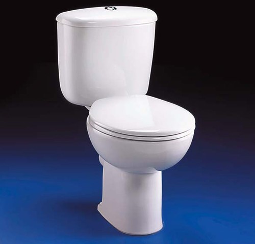 Additional image for Close Coupled Toilet, Push Cistern, Fittings & Seat.