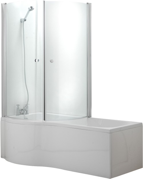Additional image for Complete Shower Bath With Screen & Door (Left Hand). 1700x750mm.