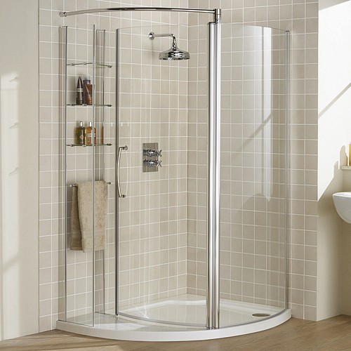 Additional image for Left Hand 1255x965 Compartment Shower Enclosure & Tray.